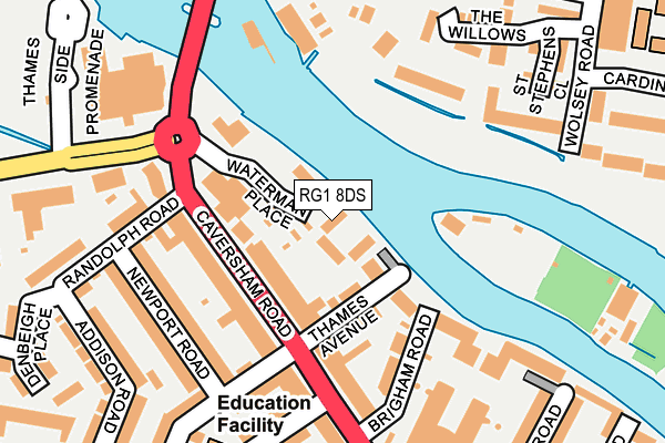 RG1 8DS map - OS OpenMap – Local (Ordnance Survey) RG1 8DS map - OS OpenMap – Local (Ordnance Survey)