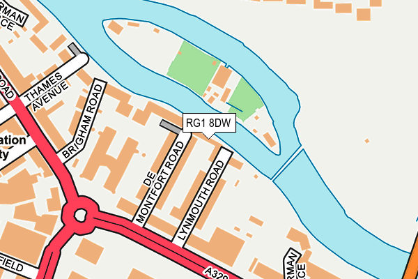 RG1 8DW map - OS OpenMap – Local (Ordnance Survey) RG1 8DW map - OS OpenMap – Local (Ordnance Survey)