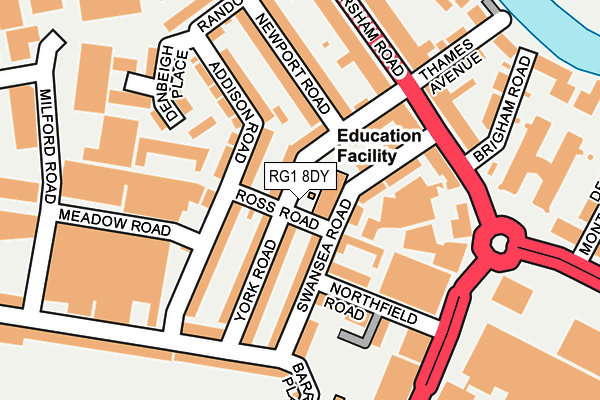RG1 8DY map - OS OpenMap – Local (Ordnance Survey) RG1 8DY map - OS OpenMap – Local (Ordnance Survey)