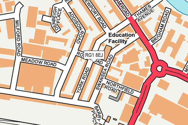 RG1 8EJ map - OS OpenMap – Local (Ordnance Survey) RG1 8EJ map - OS OpenMap – Local (Ordnance Survey)
