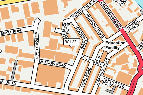RG1 8EL map - OS OpenMap – Local (Ordnance Survey) RG1 8EL map - OS OpenMap – Local (Ordnance Survey)