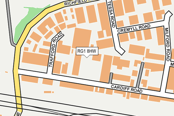RG1 8HW map - OS OpenMap – Local (Ordnance Survey) RG1 8HW map - OS OpenMap – Local (Ordnance Survey)