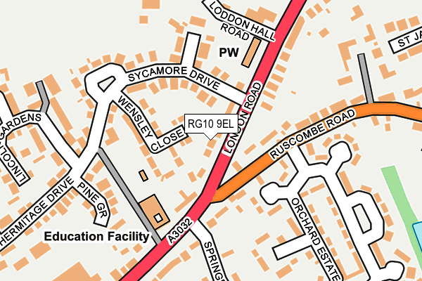 RG10 9EL map - OS OpenMap – Local (Ordnance Survey) RG10 9EL map - OS OpenMap – Local (Ordnance Survey)
