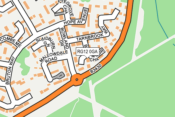 RG12 0GA map - OS OpenMap – Local (Ordnance Survey) RG12 0GA map - OS OpenMap – Local (Ordnance Survey)