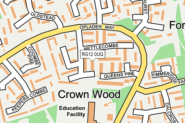 RG12 0UQ map - OS OpenMap – Local (Ordnance Survey) RG12 0UQ map - OS OpenMap – Local (Ordnance Survey)