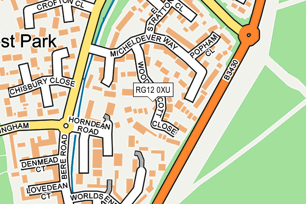 RG12 0XU map - OS OpenMap – Local (Ordnance Survey) RG12 0XU map - OS OpenMap – Local (Ordnance Survey)