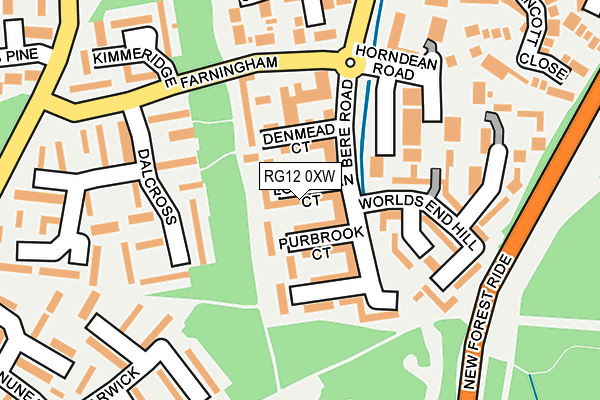 RG12 0XW map - OS OpenMap – Local (Ordnance Survey) RG12 0XW map - OS OpenMap – Local (Ordnance Survey)