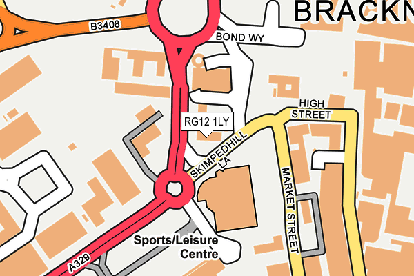 RG12 1LY map - OS OpenMap – Local (Ordnance Survey) RG12 1LY map - OS OpenMap – Local (Ordnance Survey)