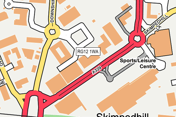 RG12 1WA map - OS OpenMap – Local (Ordnance Survey) RG12 1WA map - OS OpenMap – Local (Ordnance Survey)