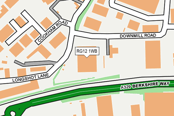 RG12 1WB map - OS OpenMap – Local (Ordnance Survey) RG12 1WB map - OS OpenMap – Local (Ordnance Survey)