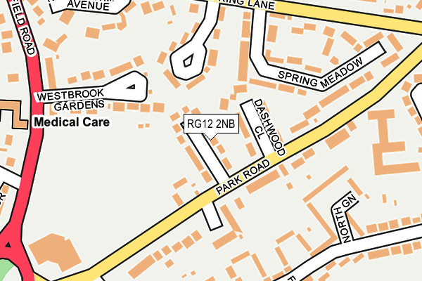 RG12 2NB map - OS OpenMap – Local (Ordnance Survey) RG12 2NB map - OS OpenMap – Local (Ordnance Survey)