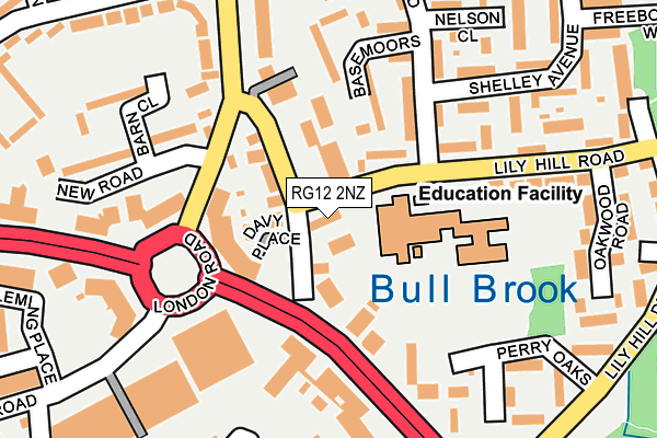 RG12 2NZ map - OS OpenMap – Local (Ordnance Survey) RG12 2NZ map - OS OpenMap – Local (Ordnance Survey)