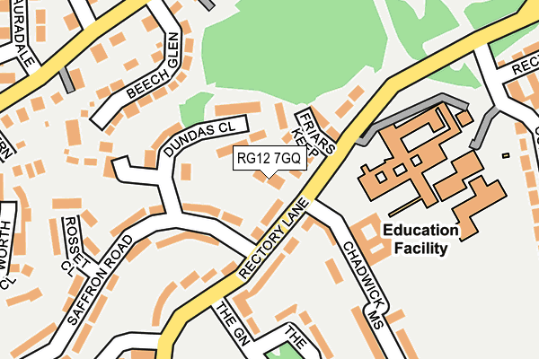 RG12 7GQ map - OS OpenMap – Local (Ordnance Survey) RG12 7GQ map - OS OpenMap – Local (Ordnance Survey)