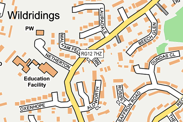 RG12 7HZ map - OS OpenMap – Local (Ordnance Survey) RG12 7HZ map - OS OpenMap – Local (Ordnance Survey)