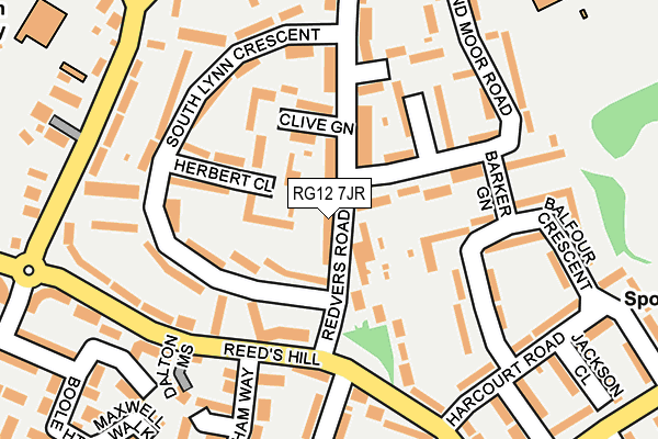 RG12 7JR map - OS OpenMap – Local (Ordnance Survey) RG12 7JR map - OS OpenMap – Local (Ordnance Survey)