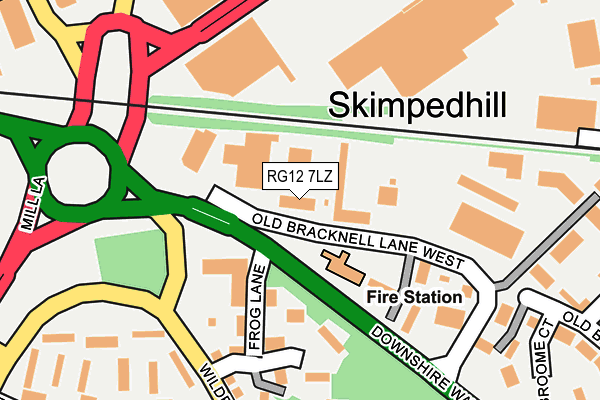 RG12 7LZ map - OS OpenMap – Local (Ordnance Survey) RG12 7LZ map - OS OpenMap – Local (Ordnance Survey)