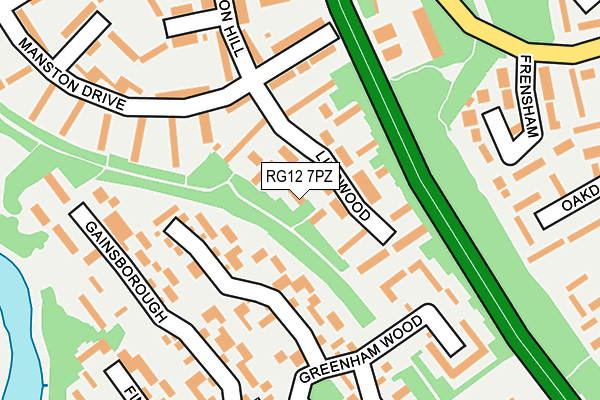 RG12 7PZ map - OS OpenMap – Local (Ordnance Survey) RG12 7PZ map - OS OpenMap – Local (Ordnance Survey)