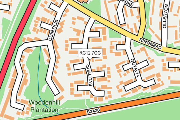 RG12 7QG map - OS OpenMap – Local (Ordnance Survey) RG12 7QG map - OS OpenMap – Local (Ordnance Survey)
