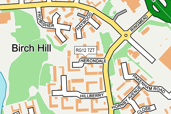 RG12 7ZT map - OS OpenMap – Local (Ordnance Survey) RG12 7ZT map - OS OpenMap – Local (Ordnance Survey)