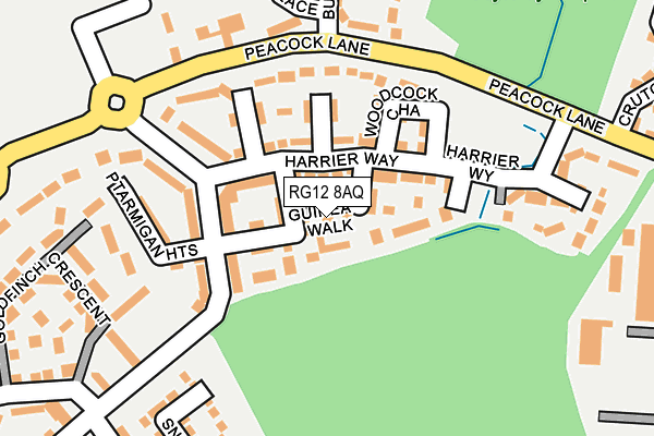RG12 8AQ map - OS OpenMap – Local (Ordnance Survey) RG12 8AQ map - OS OpenMap – Local (Ordnance Survey)