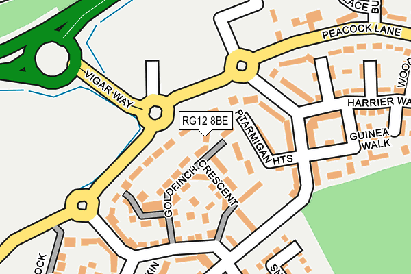 RG12 8BE map - OS OpenMap – Local (Ordnance Survey) RG12 8BE map - OS OpenMap – Local (Ordnance Survey)