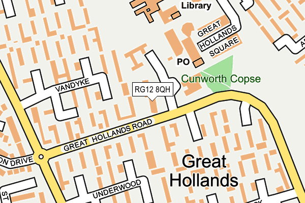 RG12 8QH map - OS OpenMap – Local (Ordnance Survey) RG12 8QH map - OS OpenMap – Local (Ordnance Survey)