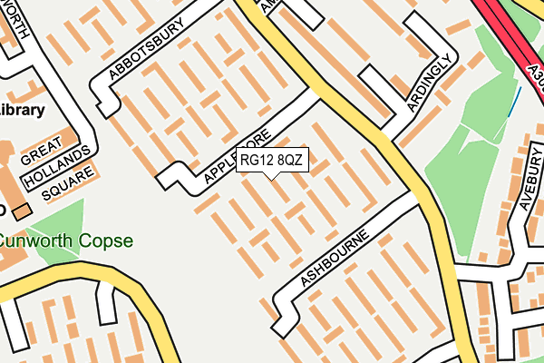 RG12 8QZ map - OS OpenMap – Local (Ordnance Survey) RG12 8QZ map - OS OpenMap – Local (Ordnance Survey)