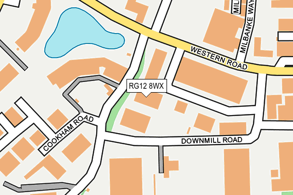 RG12 8WX map - OS OpenMap – Local (Ordnance Survey) RG12 8WX map - OS OpenMap – Local (Ordnance Survey)