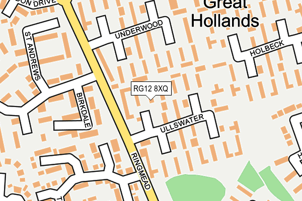 RG12 8XQ map - OS OpenMap – Local (Ordnance Survey) RG12 8XQ map - OS OpenMap – Local (Ordnance Survey)