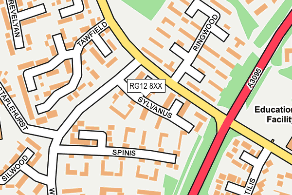 RG12 8XX map - OS OpenMap – Local (Ordnance Survey) RG12 8XX map - OS OpenMap – Local (Ordnance Survey)