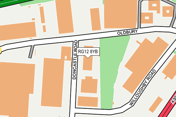 RG12 8YB map - OS OpenMap – Local (Ordnance Survey) RG12 8YB map - OS OpenMap – Local (Ordnance Survey)