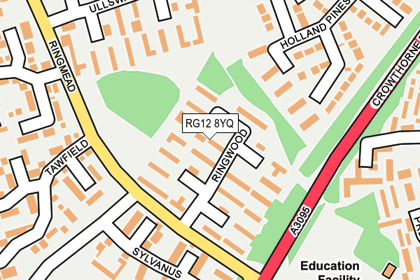 RG12 8YQ map - OS OpenMap – Local (Ordnance Survey) RG12 8YQ map - OS OpenMap – Local (Ordnance Survey)