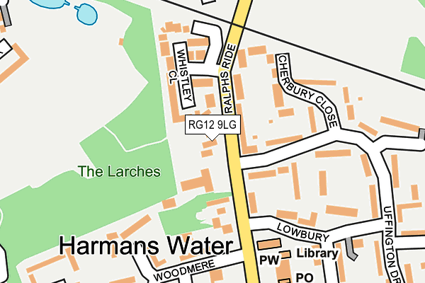 RG12 9LG map - OS OpenMap – Local (Ordnance Survey) RG12 9LG map - OS OpenMap – Local (Ordnance Survey)