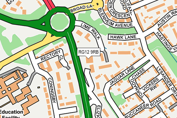 RG12 9RB map - OS OpenMap – Local (Ordnance Survey) RG12 9RB map - OS OpenMap – Local (Ordnance Survey)