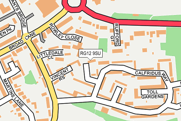 RG12 9SU map - OS OpenMap – Local (Ordnance Survey) RG12 9SU map - OS OpenMap – Local (Ordnance Survey)