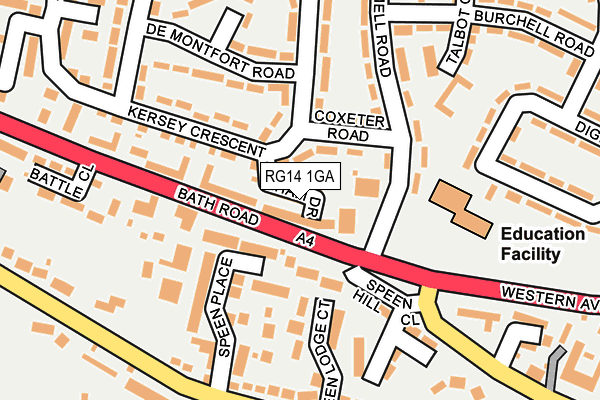 RG14 1GA map - OS OpenMap – Local (Ordnance Survey) RG14 1GA map - OS OpenMap – Local (Ordnance Survey)