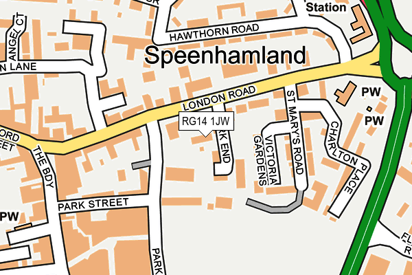 RG14 1JW map - OS OpenMap – Local (Ordnance Survey) RG14 1JW map - OS OpenMap – Local (Ordnance Survey)