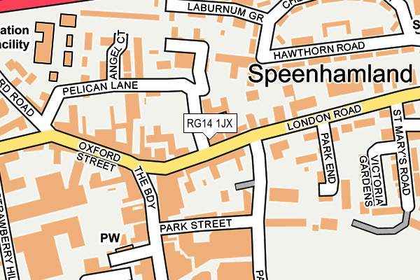 RG14 1JX map - OS OpenMap – Local (Ordnance Survey) RG14 1JX map - OS OpenMap – Local (Ordnance Survey)