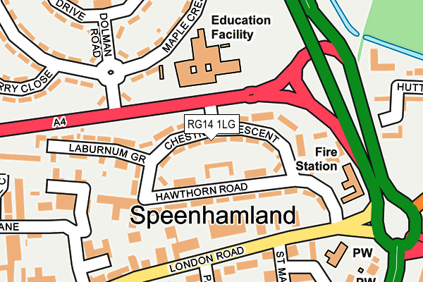 RG14 1LG map - OS OpenMap – Local (Ordnance Survey) RG14 1LG map - OS OpenMap – Local (Ordnance Survey)