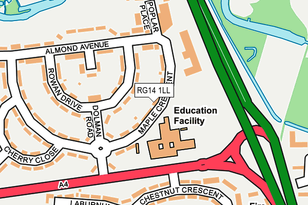 RG14 1LL map - OS OpenMap – Local (Ordnance Survey) RG14 1LL map - OS OpenMap – Local (Ordnance Survey)