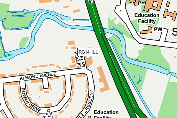 RG14 1LU map - OS OpenMap – Local (Ordnance Survey) RG14 1LU map - OS OpenMap – Local (Ordnance Survey)