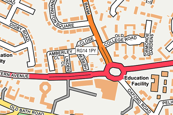 RG14 1PY map - OS OpenMap – Local (Ordnance Survey) RG14 1PY map - OS OpenMap – Local (Ordnance Survey)
