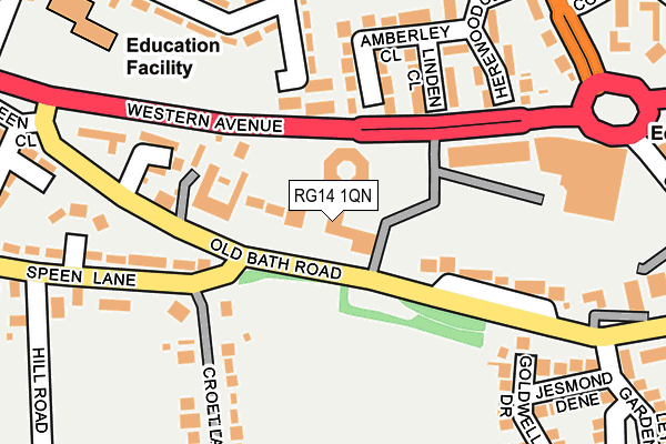 RG14 1QN map - OS OpenMap – Local (Ordnance Survey) RG14 1QN map - OS OpenMap – Local (Ordnance Survey)