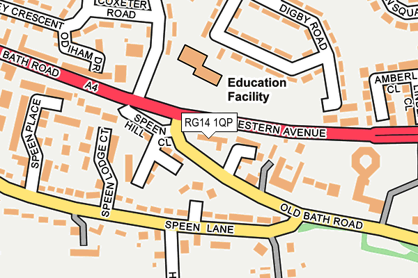 RG14 1QP map - OS OpenMap – Local (Ordnance Survey) RG14 1QP map - OS OpenMap – Local (Ordnance Survey)