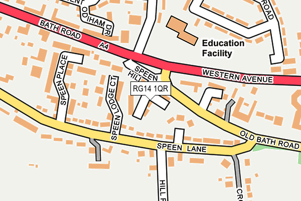 RG14 1QR map - OS OpenMap – Local (Ordnance Survey) RG14 1QR map - OS OpenMap – Local (Ordnance Survey)