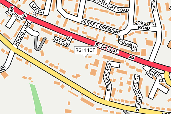 RG14 1QT map - OS OpenMap – Local (Ordnance Survey) RG14 1QT map - OS OpenMap – Local (Ordnance Survey)