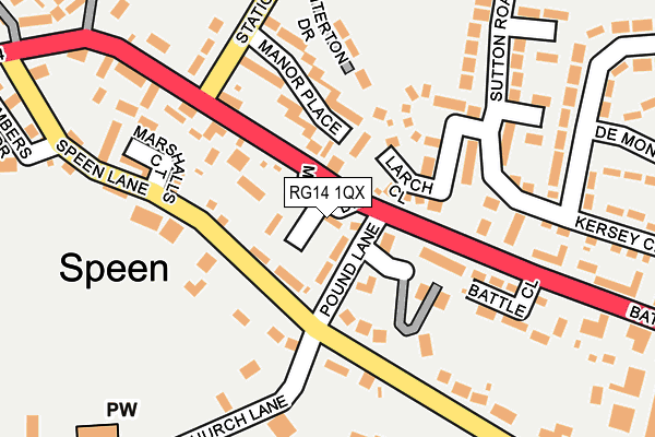 RG14 1QX map - OS OpenMap – Local (Ordnance Survey) RG14 1QX map - OS OpenMap – Local (Ordnance Survey)