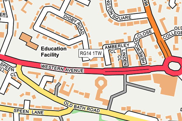 RG14 1TW map - OS OpenMap – Local (Ordnance Survey) RG14 1TW map - OS OpenMap – Local (Ordnance Survey)
