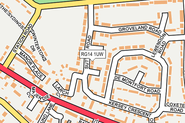 RG14 1UW map - OS OpenMap – Local (Ordnance Survey) RG14 1UW map - OS OpenMap – Local (Ordnance Survey)