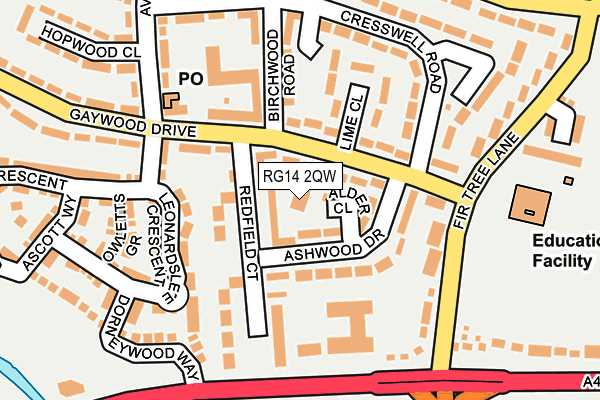 RG14 2QW map - OS OpenMap – Local (Ordnance Survey) RG14 2QW map - OS OpenMap – Local (Ordnance Survey)